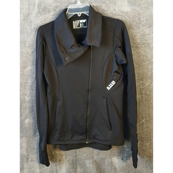 5.11 Tactical Crystal Hybrid Jacket Women's Small Full Zip Pockets Black Stretch - Picture 2 of 15